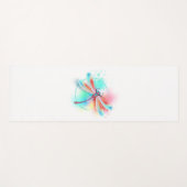 Rote Libelle im Aquarellhintergrund Yogamatte (Vorderseite (Horizontal))