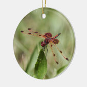 Rote Libelle Keramik Ornament (Links)