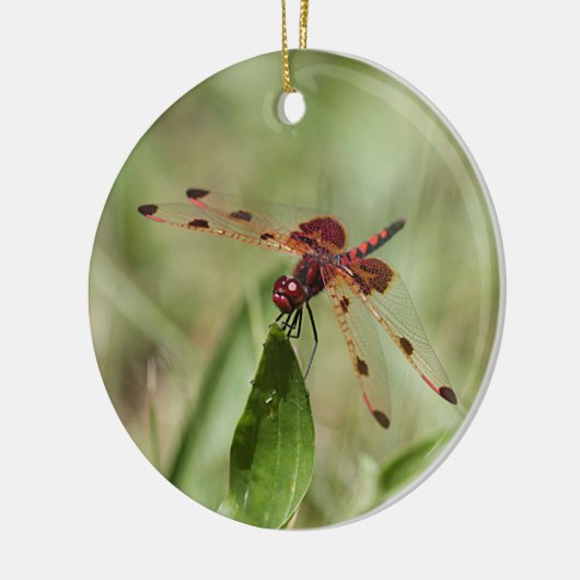 Rote Libelle Keramik Ornament (Links)