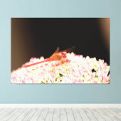 Rote Libelle Leinwanddruck (Insitu (Holzboden))