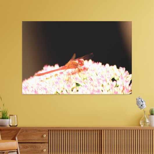 Rote Libelle Leinwanddruck (Insitu (Wohnzimmer))