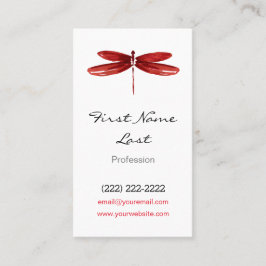 Rote Libellen-Karten der Visitenkarte