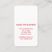 Rote Libellen-Retro Vintage viel Glück-Tätowierung Visitenkarte (Rückseite)