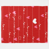 rote Lieb dich Decke (Vorderseite (Horizontal))