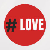 Rote Liebe 2024 Etiketten (Design 2)