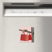 Rote Liebe auf Zaun Magnet (In Situ (Geschirrspüler))