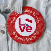 Rote LIEBE der Niederlande Personalisiert Button (Beispiel)
