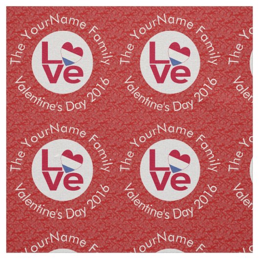 Rote LIEBE der Niederlande Personalisiert Stoff (Muster)