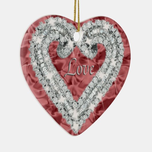 Rote Liebe Diamond Heart Ornament (Rechts)
