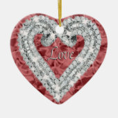 Rote Liebe Diamond Heart Ornament (Vorne)