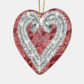 Rote Liebe Diamond Heart Ornament (Links)