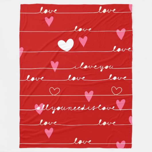 rote Liebe, die du tust Fleecedecke (Vorderseite)