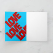 Rote Liebe, Februar, Valentinstag Feiertagskarte (Innenseite)