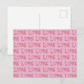 Rote Liebe Feiertagspostkarte (Vorne/Hinten)