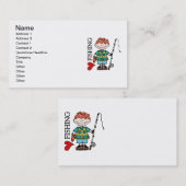 Rote Liebe-Fischerei des Haar-Jungen-I Visitenkarte (Vorne/Hinten)