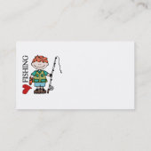 Rote Liebe-Fischerei des Haar-Jungen-I Visitenkarte (Rückseite)