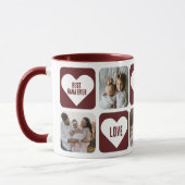 Rote Liebe Foto Herz Best Nana Ever Tasse (Links)
