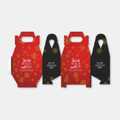 Rote Liebe, Frieden und Freude mit Schneeflocken Geschenkschachtel (Ungefaltet)