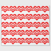 Rote Liebe Geschenkpapier (Flach)