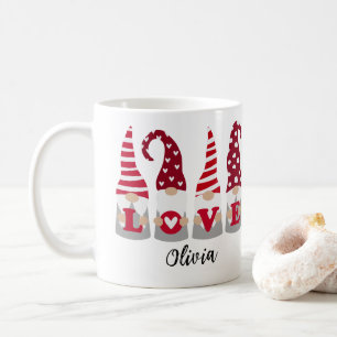ROTE LIEBE GNOMES VALENTINE-TAGESNAMEN-TASSE KAFFEETASSE
