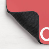 Rote Liebe Goldenes Herz Mousepad (Ecke)