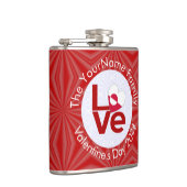 Rote LIEBE Grönland Personalisiert Flachmann (Rechts)