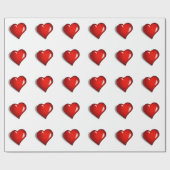 ROTE LIEBE HEARS GESCHENKPAPIER (Flach)