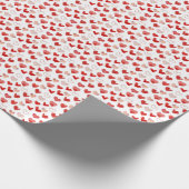 Rote Liebe Herz, Aquarellmuster. Geschenkpapier (Ecke)