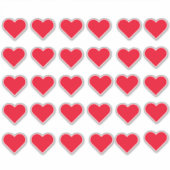 Rote Liebe Herz Aufkleber (Vorderseite)