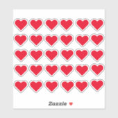 Rote Liebe Herz Aufkleber (Blatt)