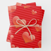 Rote Liebe Herz Geschenkpapier Set (Beispiel)