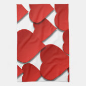 Rote Liebe Herz Geschirrtuch (Vertikal)