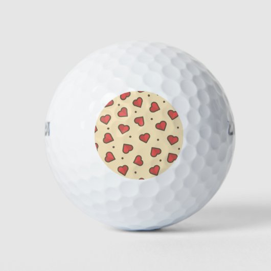 Rote Liebe Herz Golfball (Vorderseite)