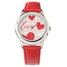 Rote Liebe Herz Kinderuhr - Niedlicher Valentinsta Armbanduhr