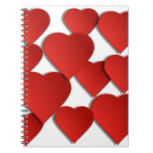 Rote Liebe Herz Notizblock (Vorderseite)