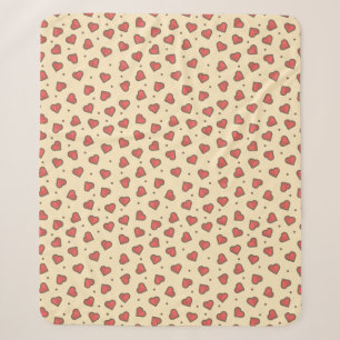 Rote Liebe Herz Sherpadecke