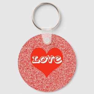 Rote Liebe Herz Valentine Schlüsselanhänger