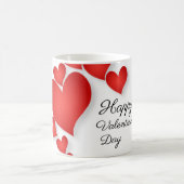 Rote Liebe Herzform Valentinstag Kaffeetasse (Mittel)