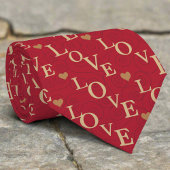 Rote Liebe Herzmuster Valentinstag Moderne Krawatte