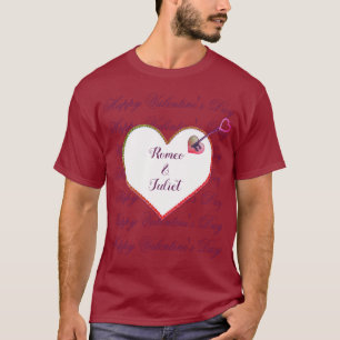 Rote Liebe Herzname Niedlich Moderner Valentinstag T-Shirt