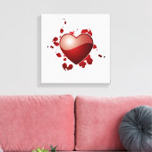 Rote Liebe Herzsymbol Leinwanddruck (Insitu (Wohnzimmer))