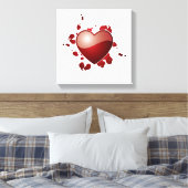 Rote Liebe Herzsymbol Leinwanddruck (Insitu (Schlafzimmer))