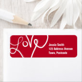 Rote Liebe Herztypografie (Insitu)