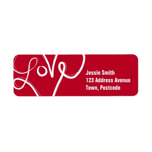 Rote Liebe Herztypografie (Vorne)