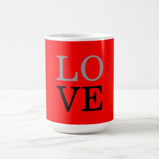Rote Liebe Hochzeit Kaffeetasse (Mittel)