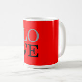 Rote Liebe Hochzeit Kaffeetasse (VorderseiteRechts)