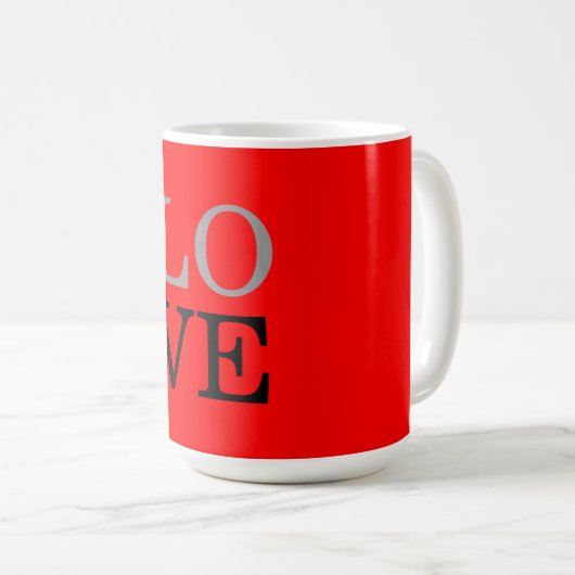 Rote Liebe Hochzeit Kaffeetasse (VorderseiteRechts)
