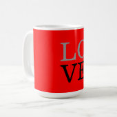 Rote Liebe Hochzeit Kaffeetasse (Vorderseite Links)