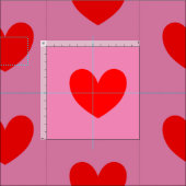 Rote Liebe hört auf rosa Niedlich Stoff (Kachel)