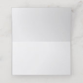 Rote Liebe hört auf weißer Hochzeit Platzkarte (Innenseite Aufgefaltet)